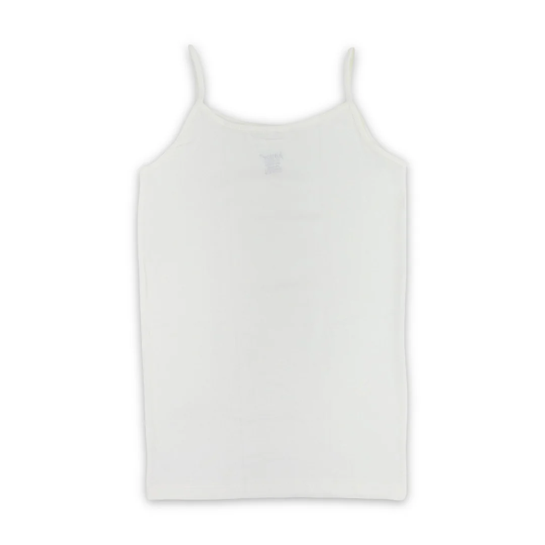Girls Cotton Sleeveless Undershirt – Off-White - Image 2