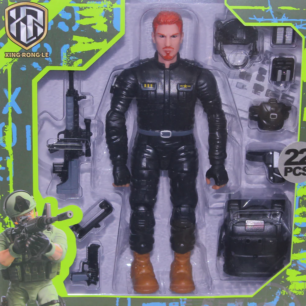 Xingrong Military Soldiers – Black (22 Pieces) - Image 3