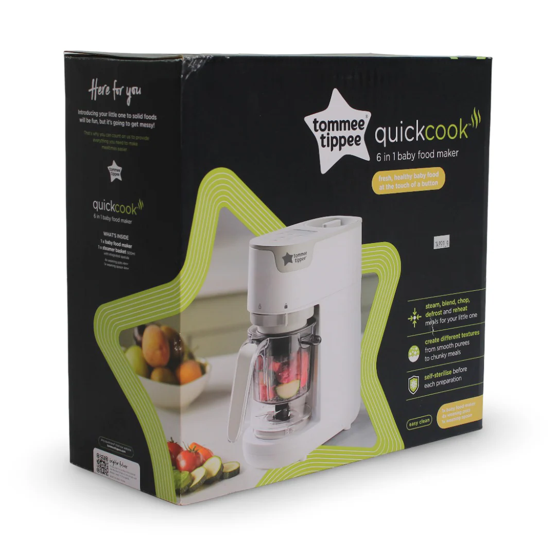 Tommee Tippee Quick Cook 6-in-1 Baby Food Maker – White - Image 2