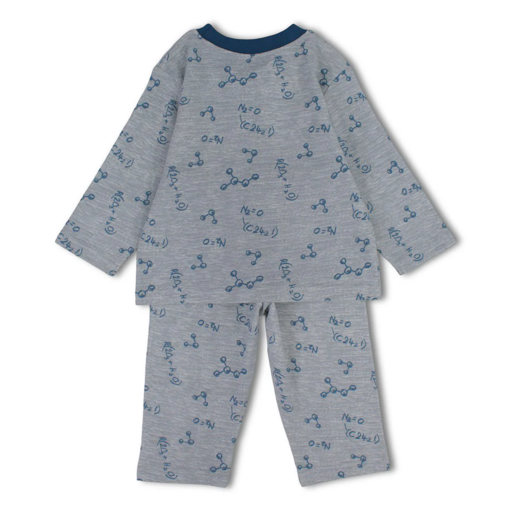 Unisex Cotton Pajama Set - Chemical Formulas Print - Image 2