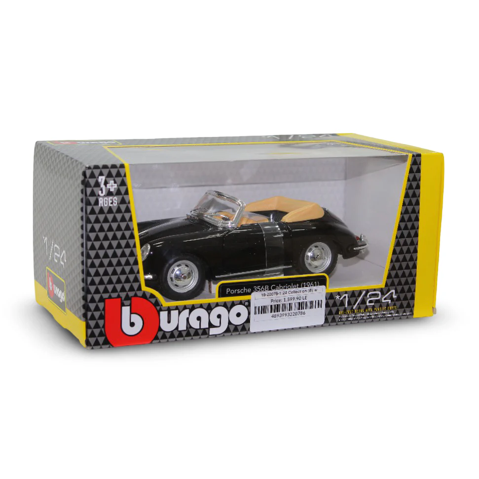 Bburago 1961 Porsche 356B Cabriolet Die-Cast Model Car – 1:24 Scale - Image 2