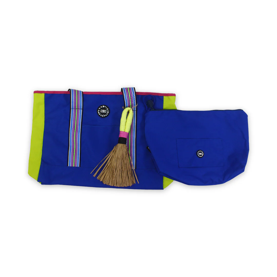 Cubs Beach Tote Set – Navy & Fuschia 19 L