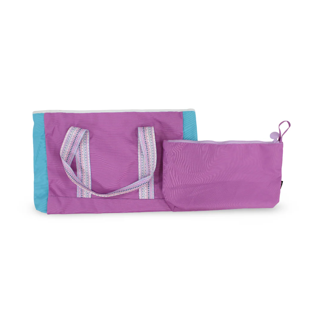 Cubs Beach Tote Set – Purple & White 19 L - Image 2
