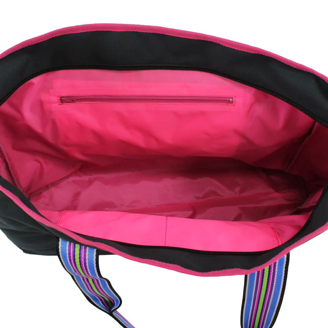 Cubs Beach Tote Set – Black & Fuschia 19 L - Image 3