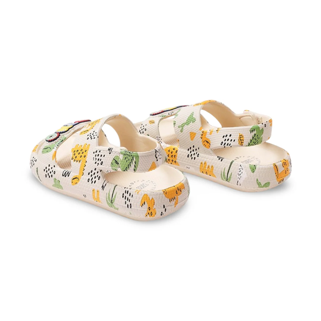 Baby Boys Rubber Sandal – Beige with "Dino" Design - Image 3