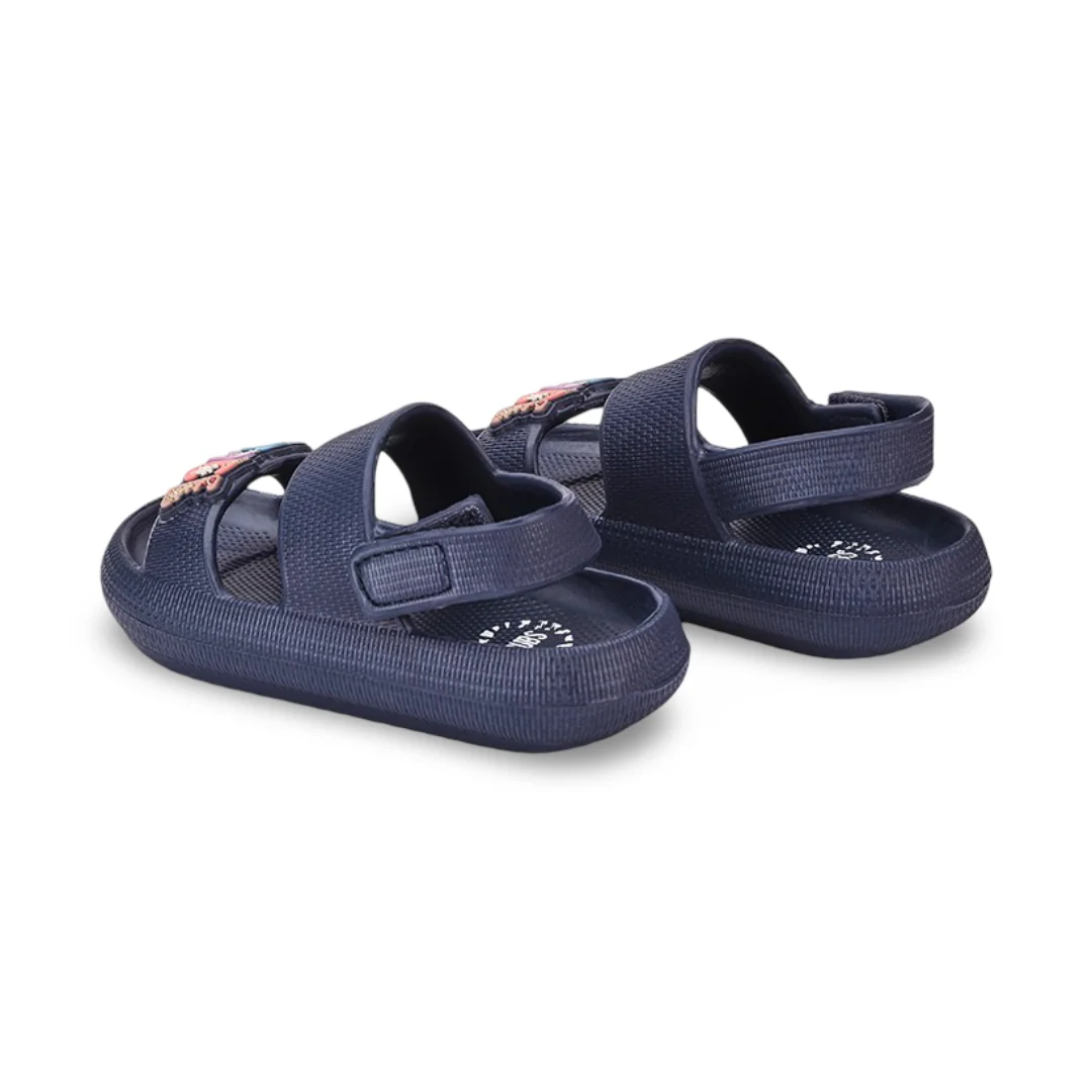 Unisex Baby Rubber Sandal – Navy with "Space" Design - Image 2