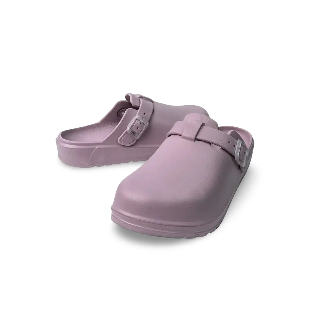 Girls Rubber Clogs – Dusty Pink - Image 2