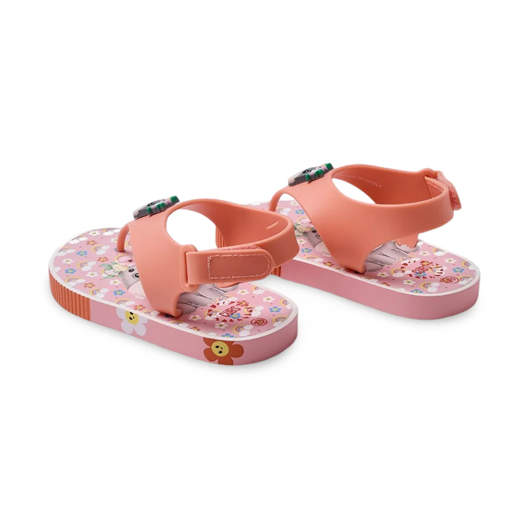Baby Girls Rubber Sandal – Salmon Unicorn Flip-Flop Design - Image 2