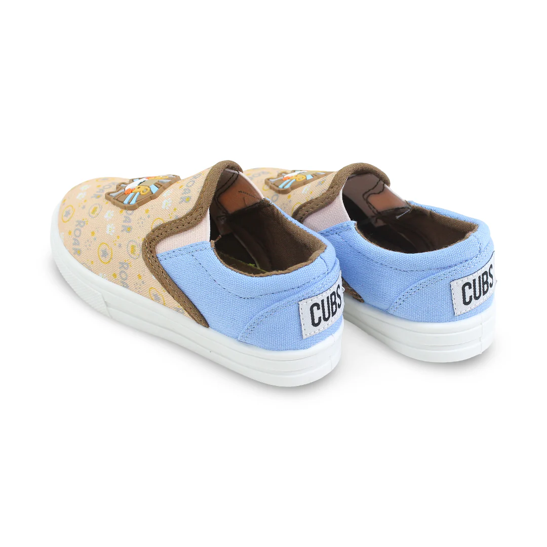Baby Boys Canvas Sneakers – Beige Happy Lion Slip-on Sneaker - Image 4
