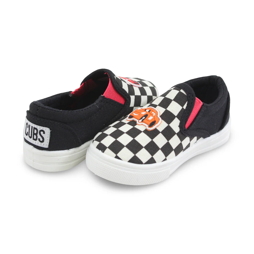 Baby Boys Canvas Sneakers – Racing Cars Slip-on Sneaker - Image 3