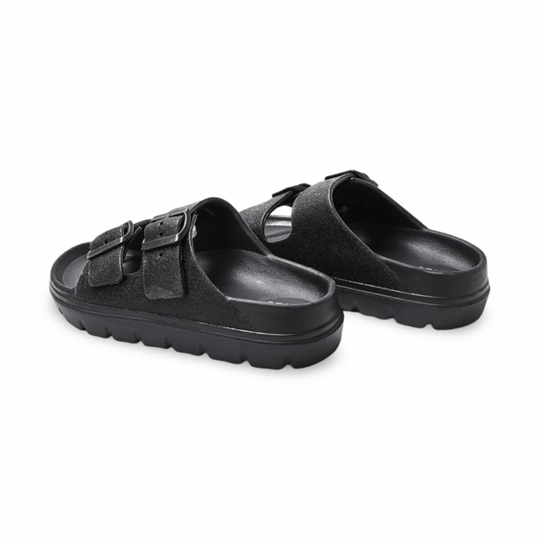 Unisex Rubber Slippers – Glowy Black Safari - Image 2