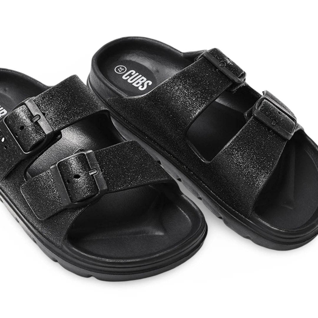Unisex Rubber Slippers – Glowy Black Safari - Image 4