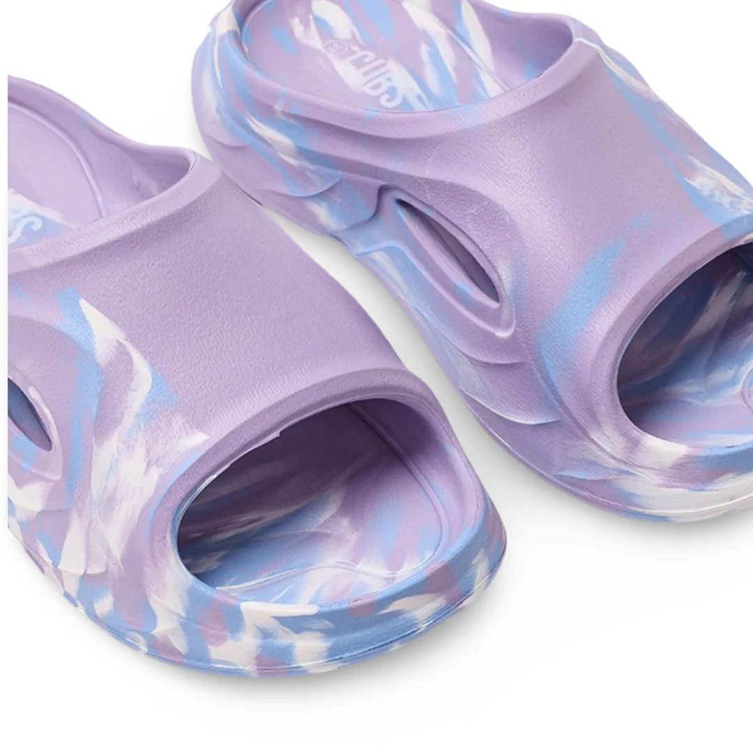 Girls Rubber Slippers – Lavender Bubble Walk - Image 4