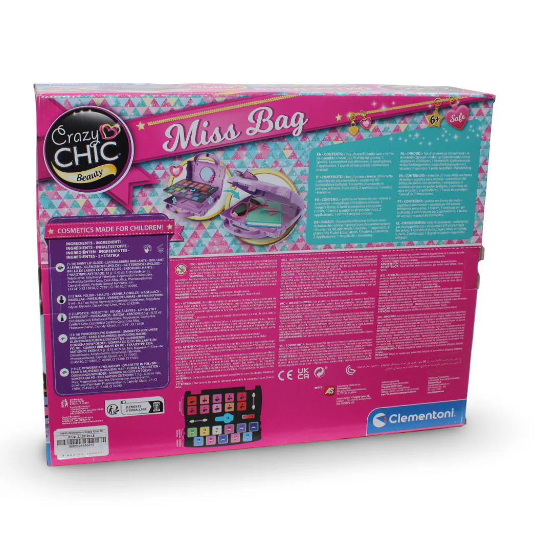 Clementoni Crazy Chic Miss Bag 2-in-1 Make-up Case & Handbag - Image 5