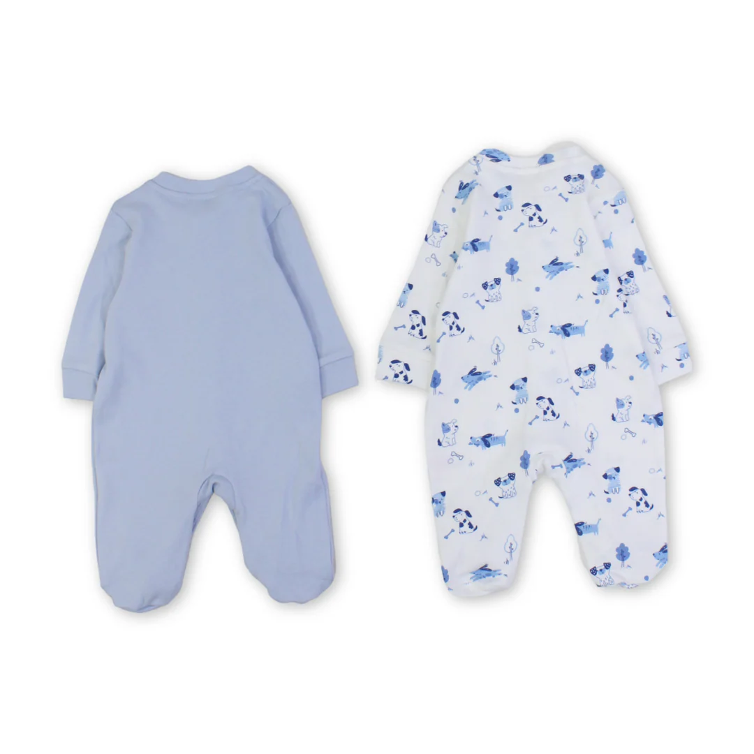 Baby Boys Cotton Baby Footie – Animals Print (2Pcs) - Image 8