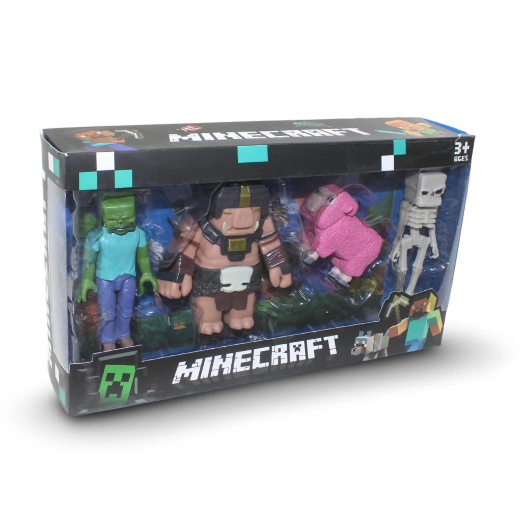 Minecraft Die-Cast Metalfigs 4-Pack Figures – Pink - Image 2