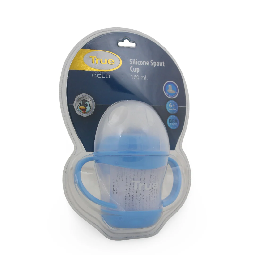 True Gold Baby Silicone Spout Cup with Handles 160ml – Baby Blue