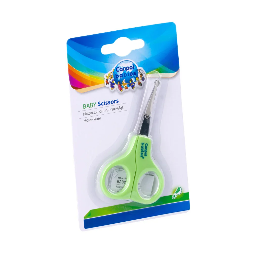 Canpol Babies Round Tip Baby Nail Scissors – Green - Image 2