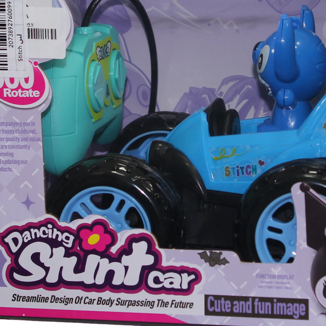 Stitch Dancing Stunt Car Remote-Controlled Toy with LED Lights – Baby Blue - Image 3