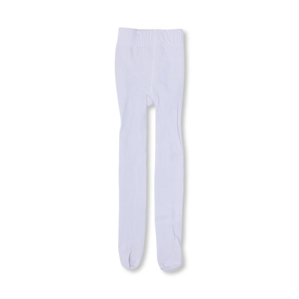 Girls Cotton Tights – White