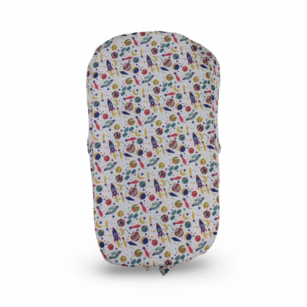 Cotton Baby Nest – Rocket Print (70×40×18 cm) - Image 3