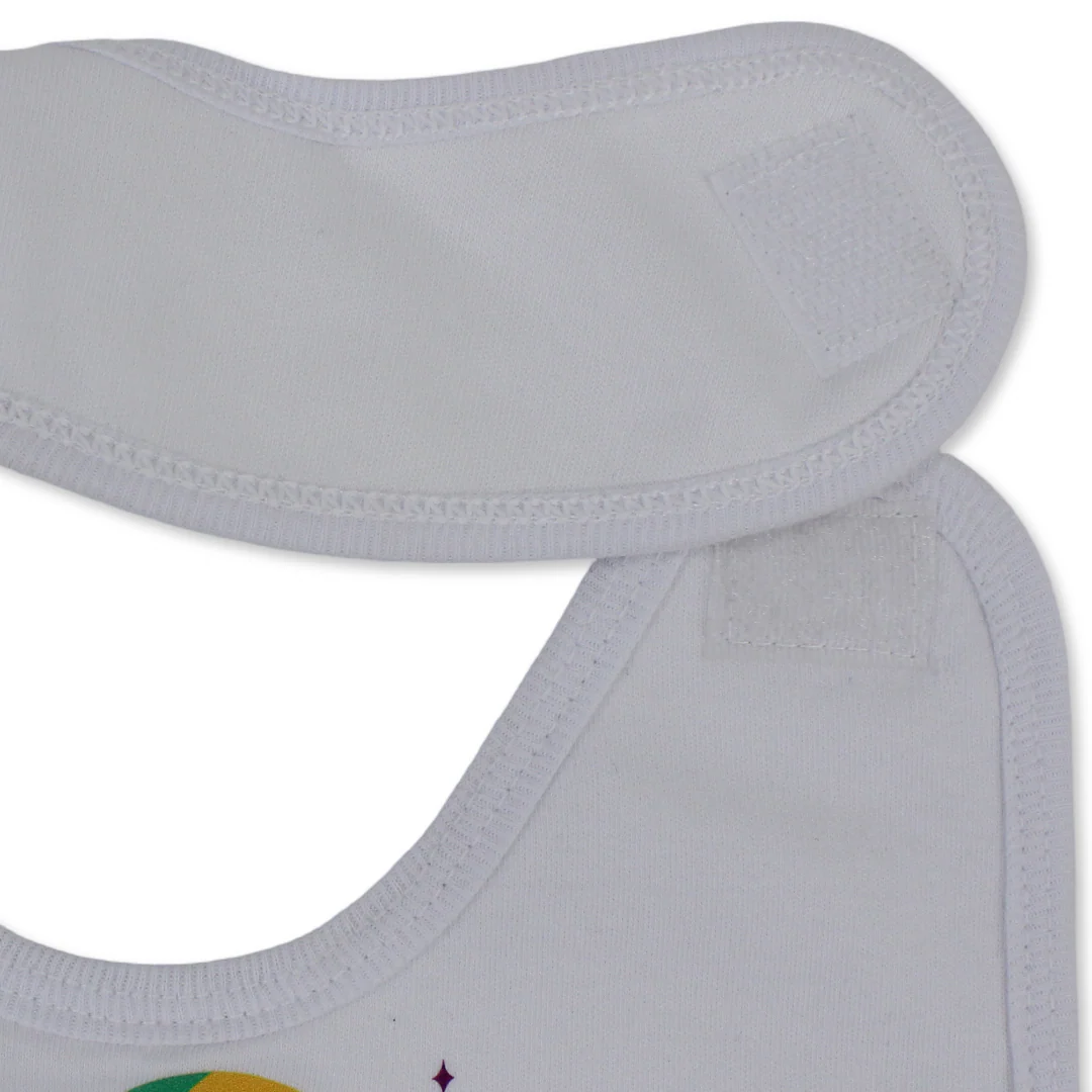 Cotton Baby Bib – Queen Fairy Hat Design - Image 3