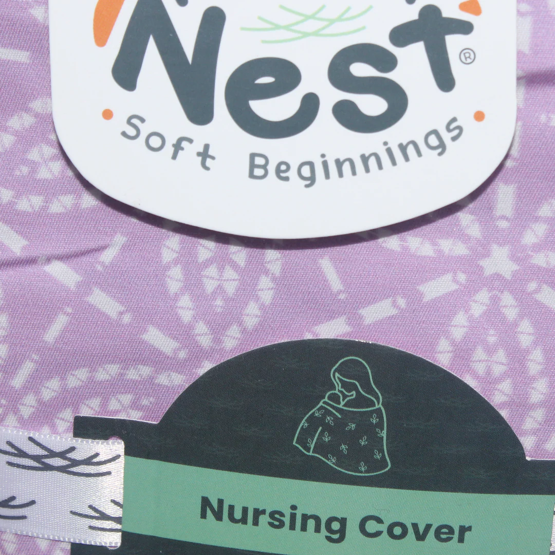Cotton Nursing Cover – Pink Design - Image 3