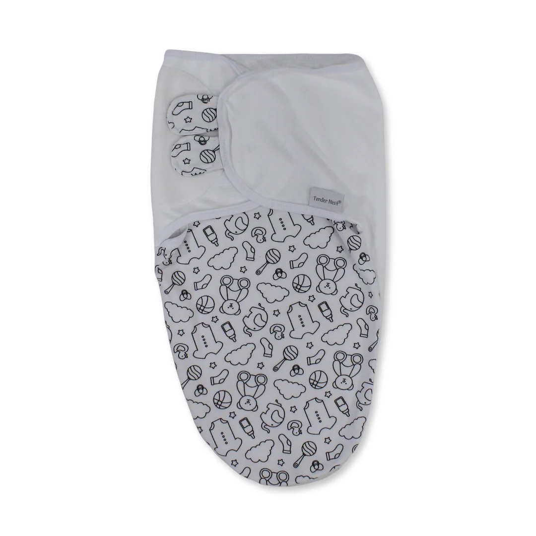 Cotton Baby Swaddle – Shower Black Design - Image 2