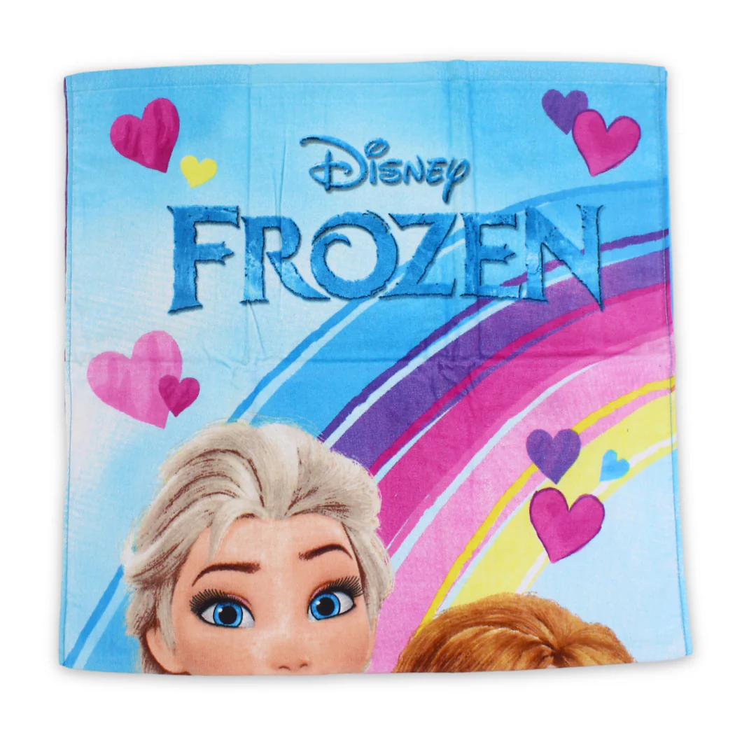 Girls Beach Towel – Multicolor with Frozen Print - Image 2