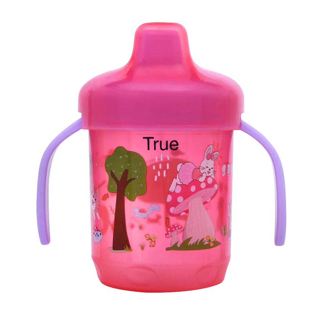 True Hard Spout Cup Anti-Spill with Handle 260ml – Fuchsia