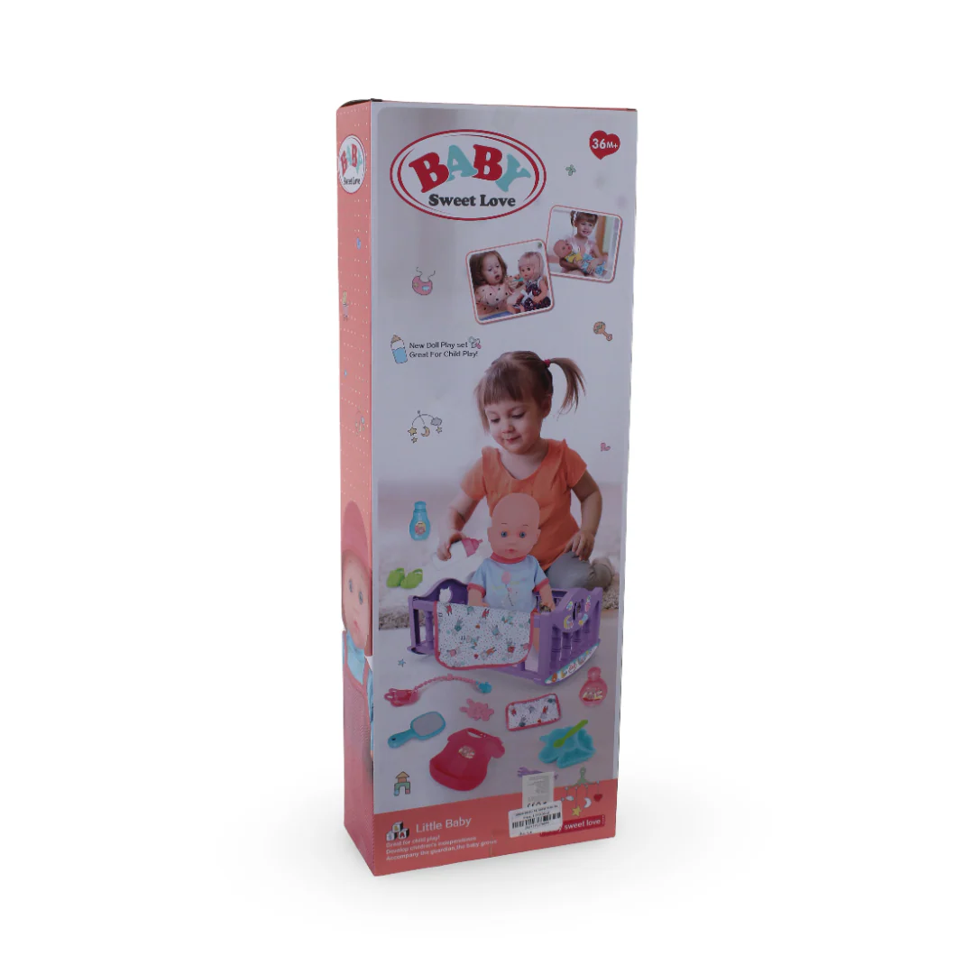 Doll with Bed & Accessories – Rose Pink - Image 2