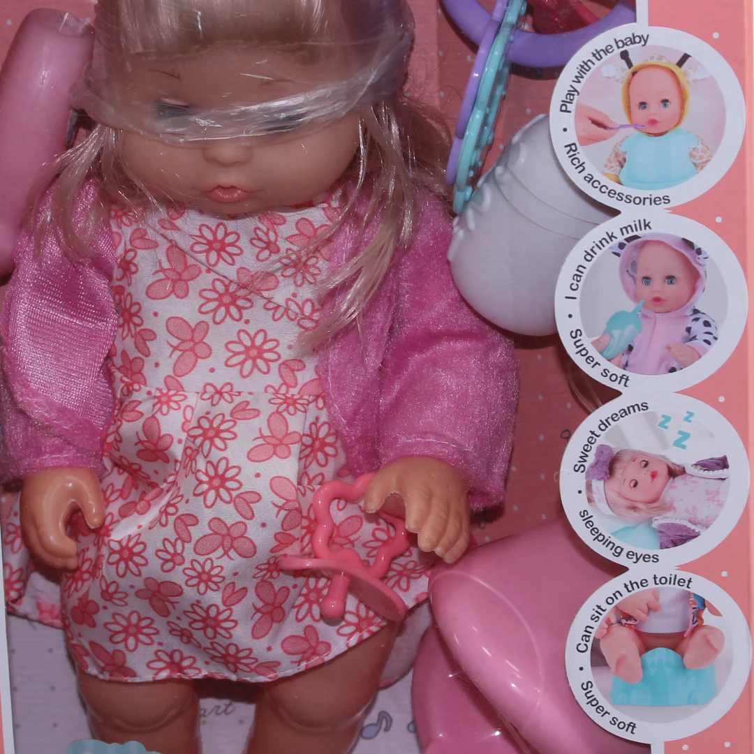 Doll with Bed & Accessories – Rose Pink - Image 3