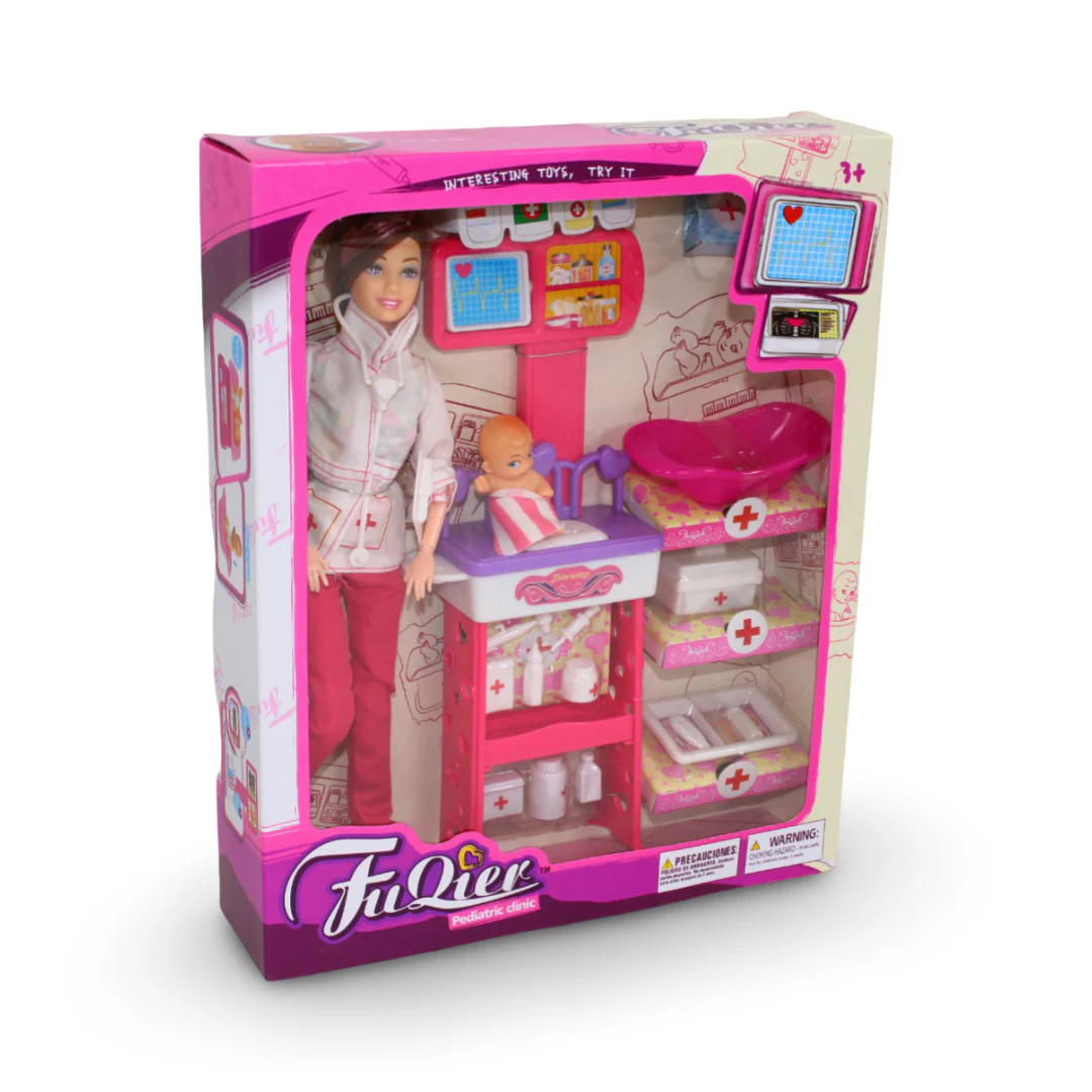 Baby Doctor Doll Playset – Fuchsia