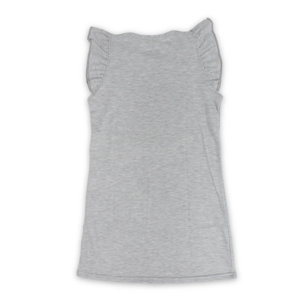 Girls Cotton Nightgown – Grey with Teddy Bear "Los Angles" Print - Image 2