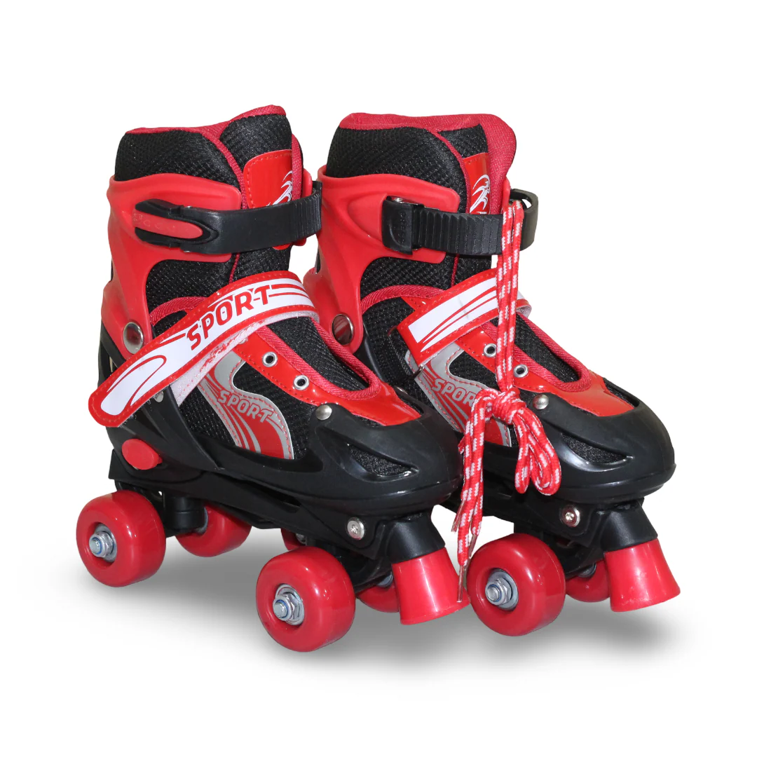 RG Kids 4-Wheel Roller Skates – Red (M)