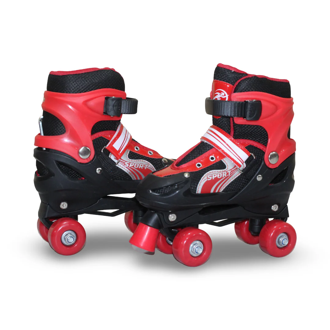 RG Kids 4-Wheel Roller Skates – Red (M) - Image 2