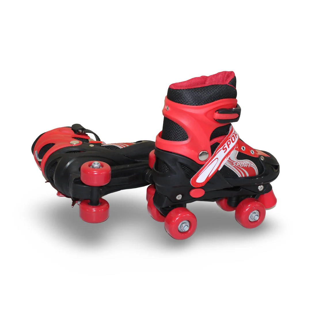 RG Kids 4-Wheel Roller Skates – Red (M) - Image 3