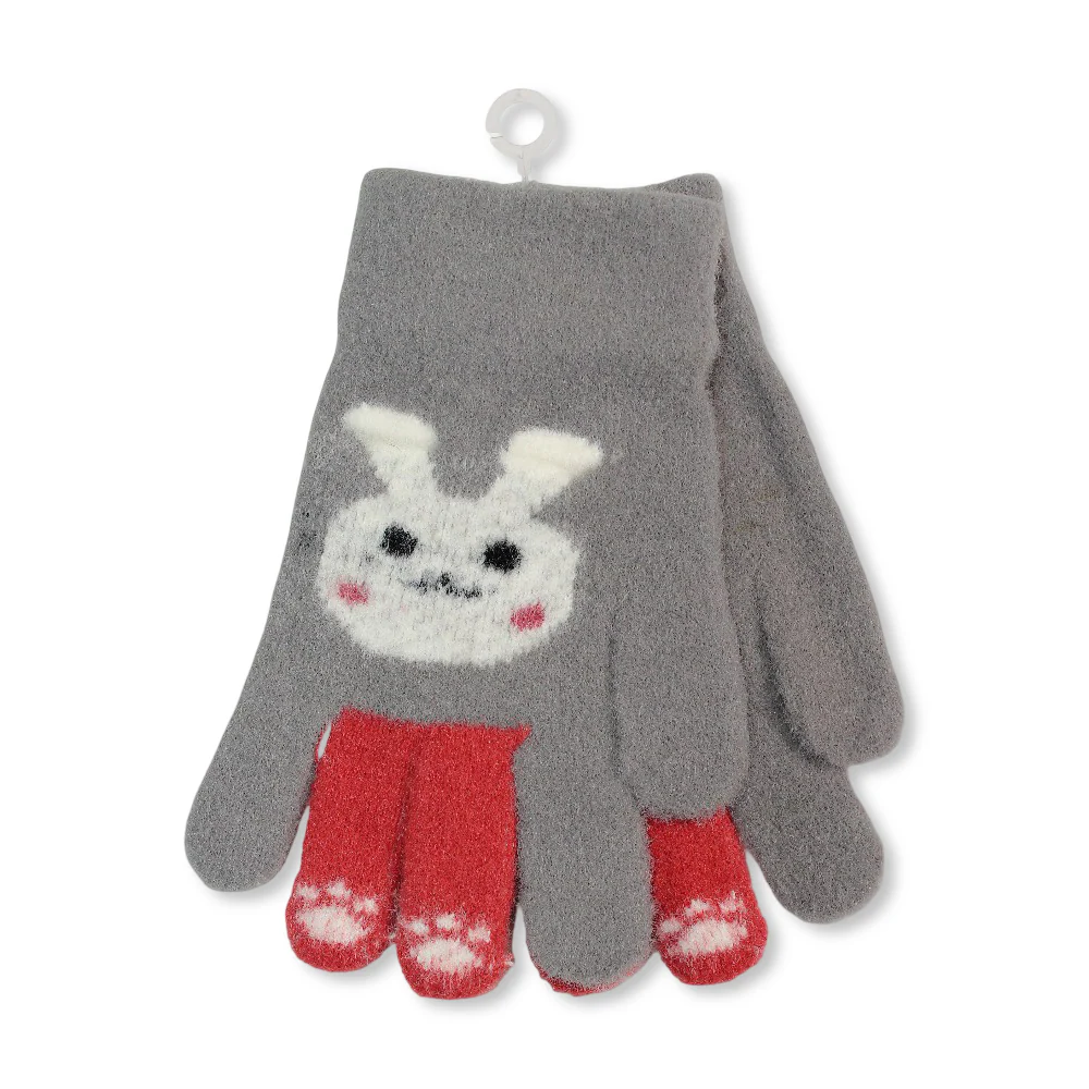 Rabbit Children Gloves – Grey
