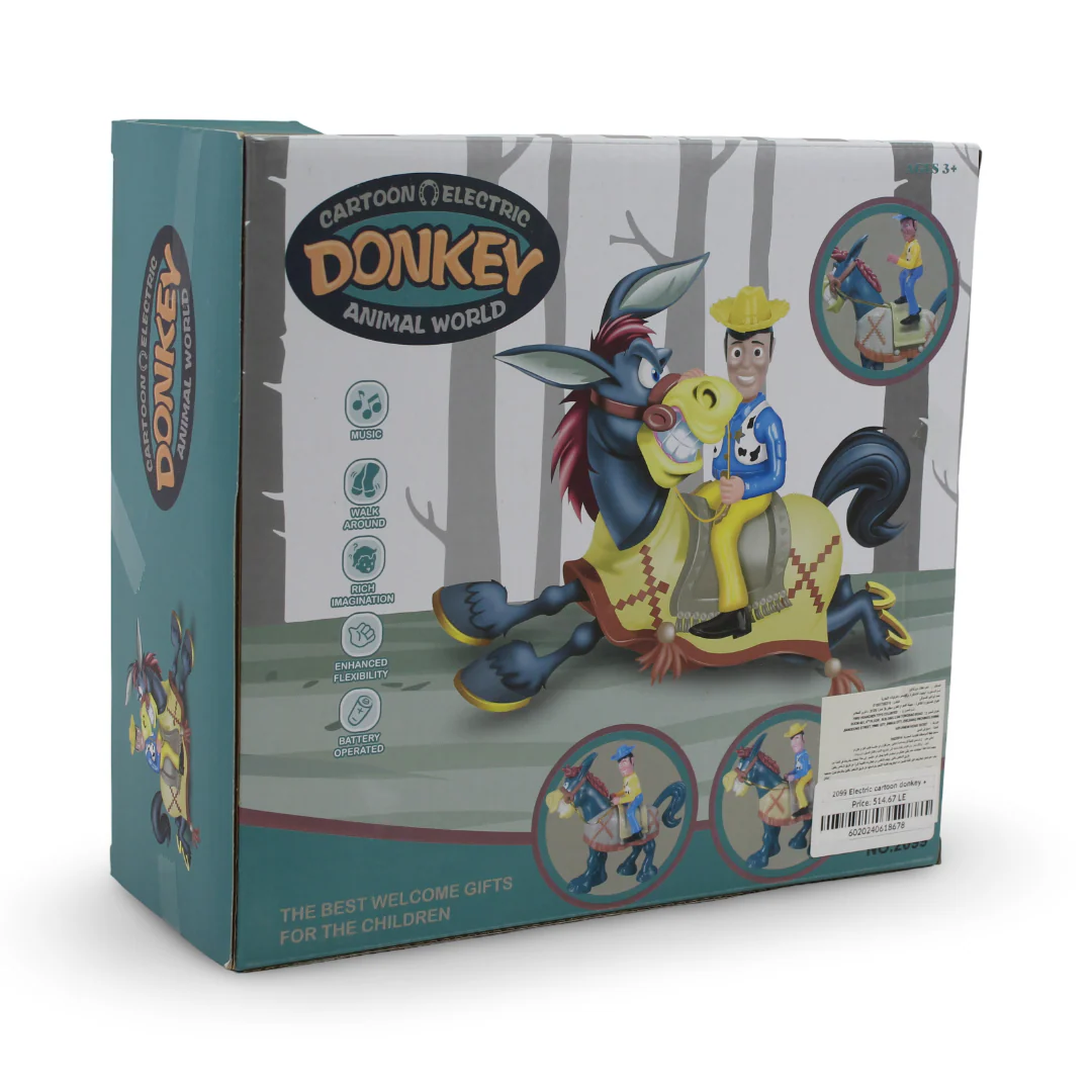 Cartoon Electric Donkey Animal World Toy - Image 4