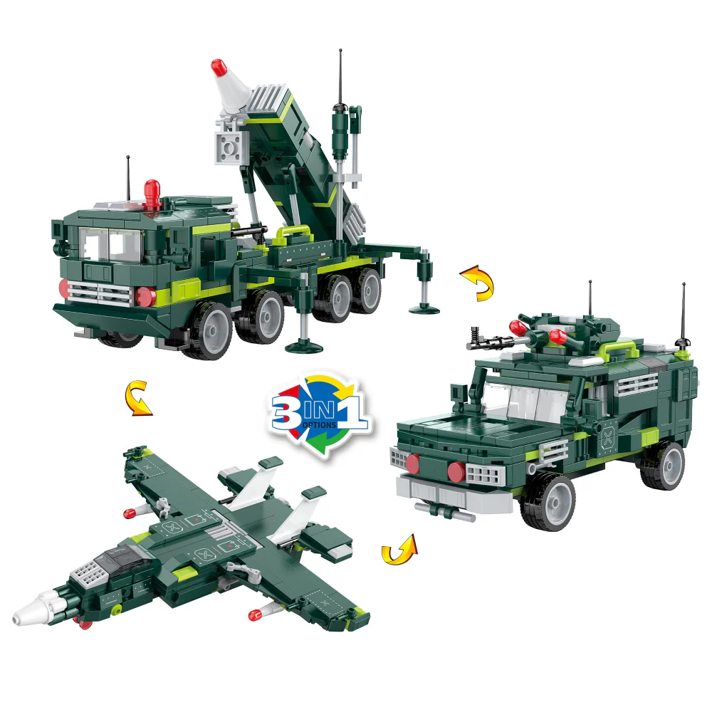 Cogo Creative Player 3-in-1 Military Building Block Set – 346 Pcs
