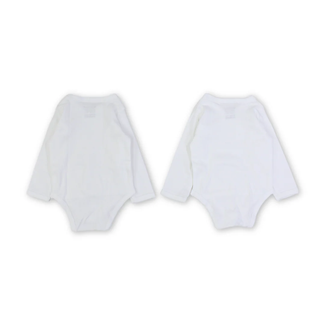 Wrap Over Bodysuit White – Pack Of 2 - Image 2