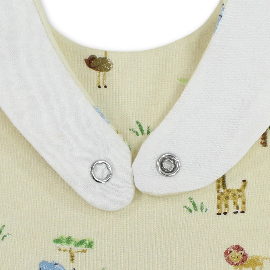 Cotton Baby Bib – Animals Print - Image 3