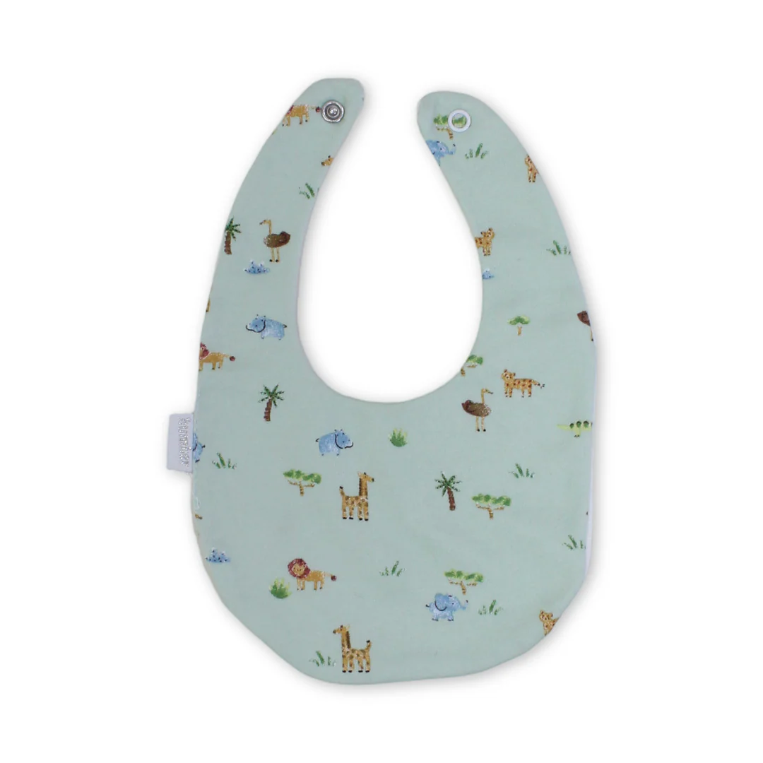 Cotton Baby Bib – Animals Print - Image 4