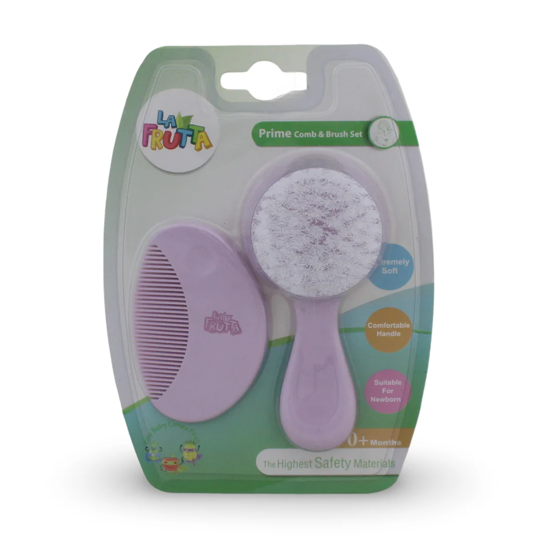 La Frutta Extra Soft Prime Comb & Brush Set – Purple