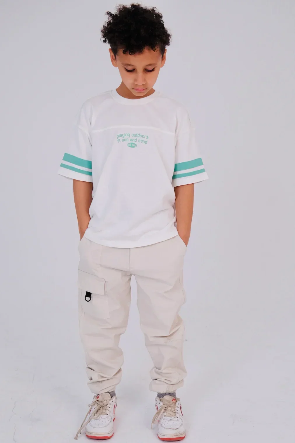 Unisex Gabardine Pants – Beige - Image 4