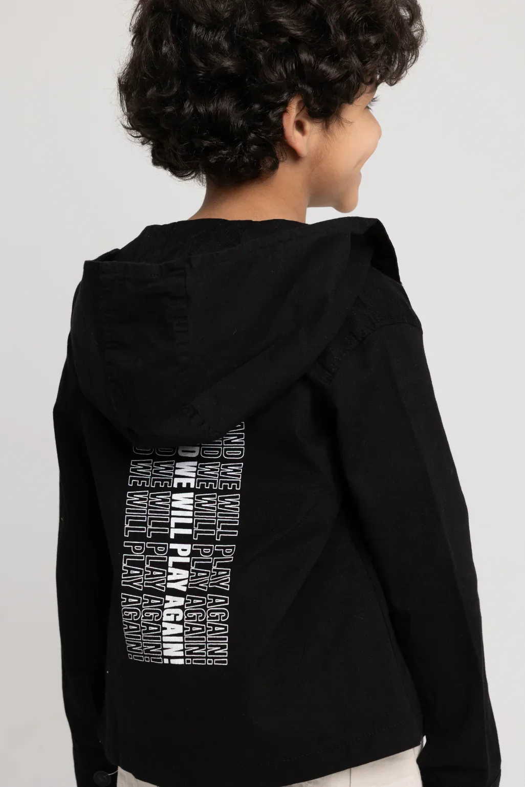 Unisex "THE SUN WILL RISE" Gabardine Jacket – Black - Image 2