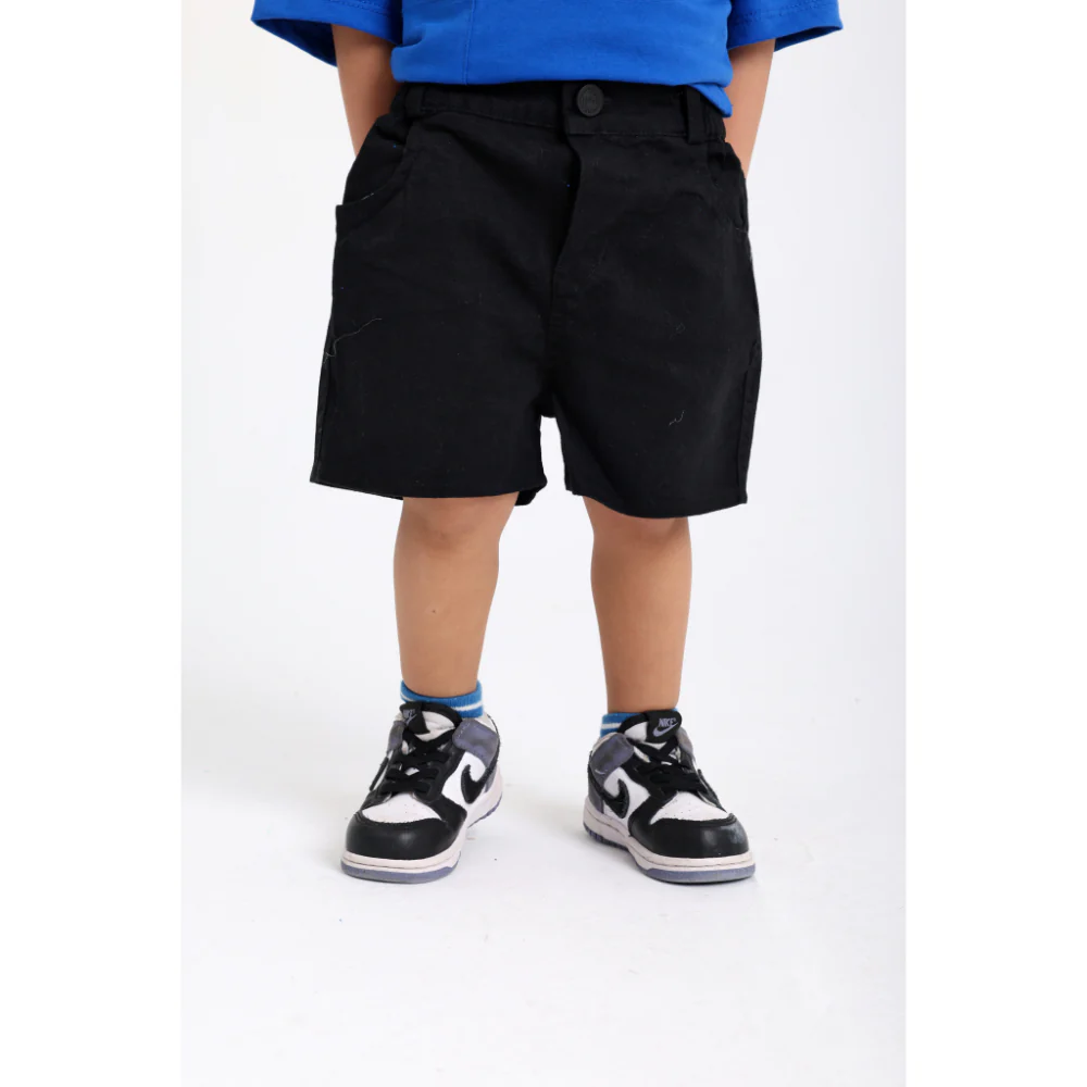 Baby Boys Gabardine Shorts – Black