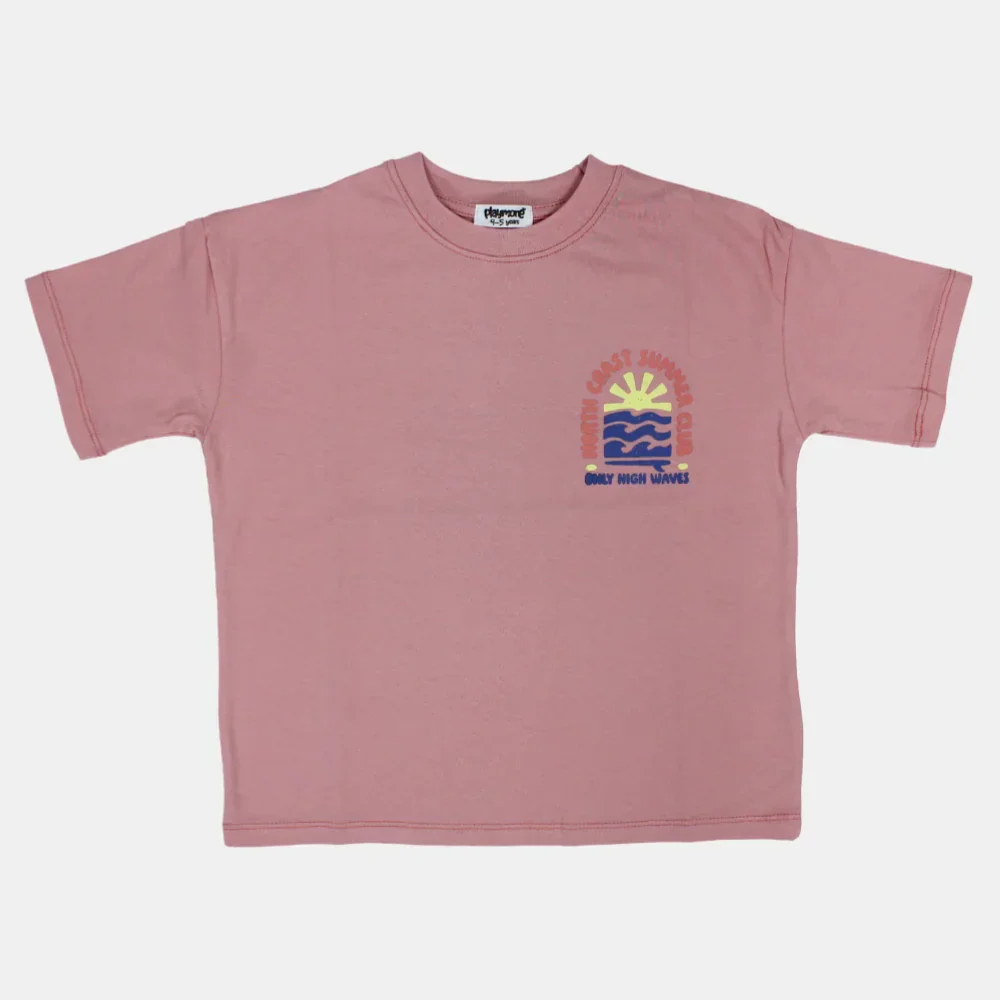 Unisex Short-Sleeved Cotton T-Shirt – Dusty Pink "North Coast Club" Design - Image 2