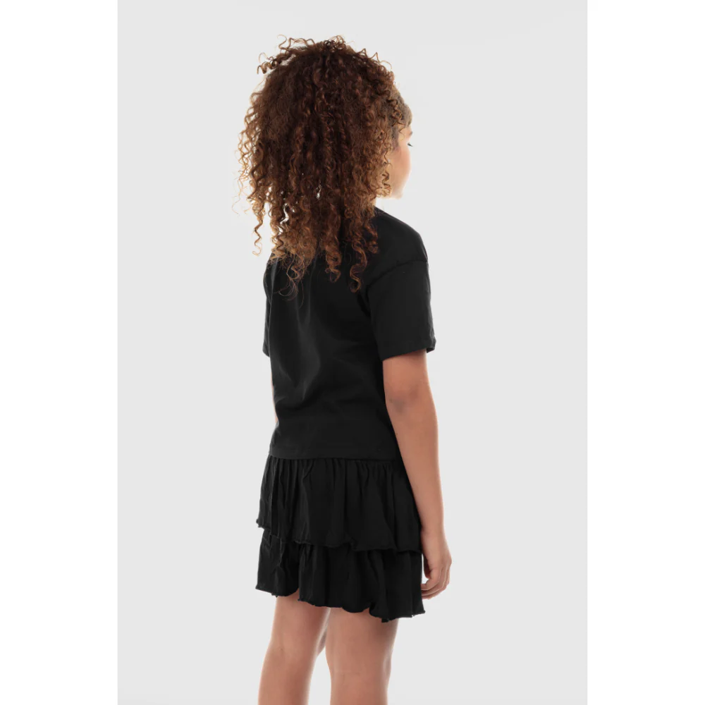 Girls Cotton Outfit Set – Black - Image 2