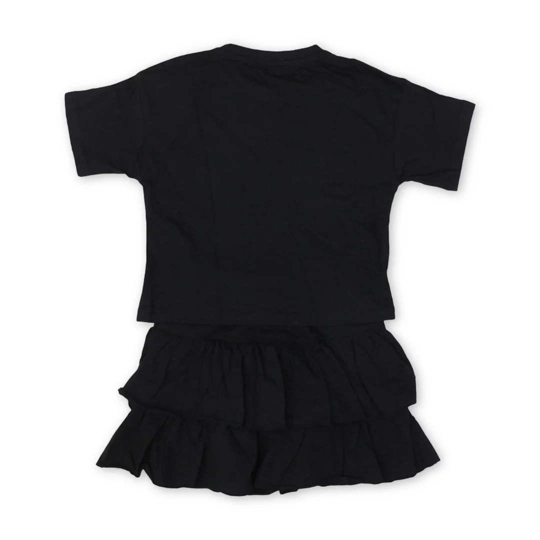 Girls Cotton Outfit Set – Black - Image 5